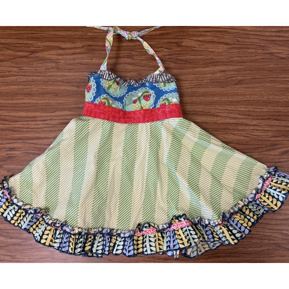 Matilda Jane Limeade Ellie Roundabout Dress Girls It's A Wonderful Parade Size 2